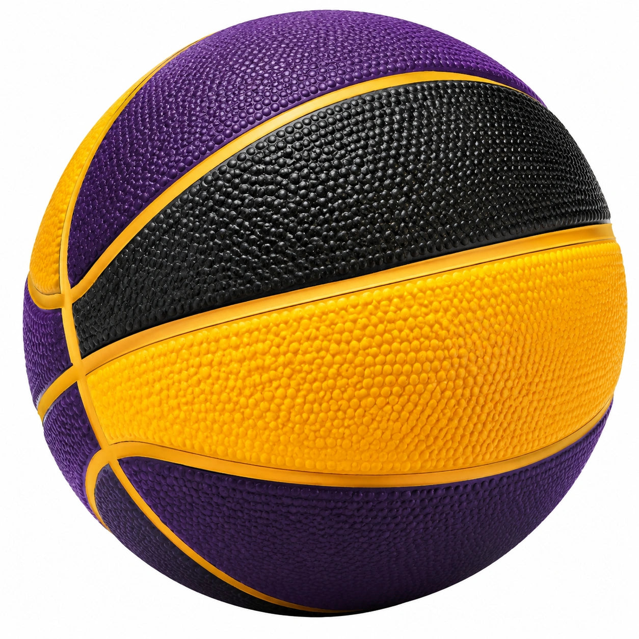 Ballon de basket hautes performances jaune/noir/violet