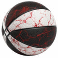 Ballon de Basket Marbré Rouge/Noir/Blanc pour Intérieur et Extérieur