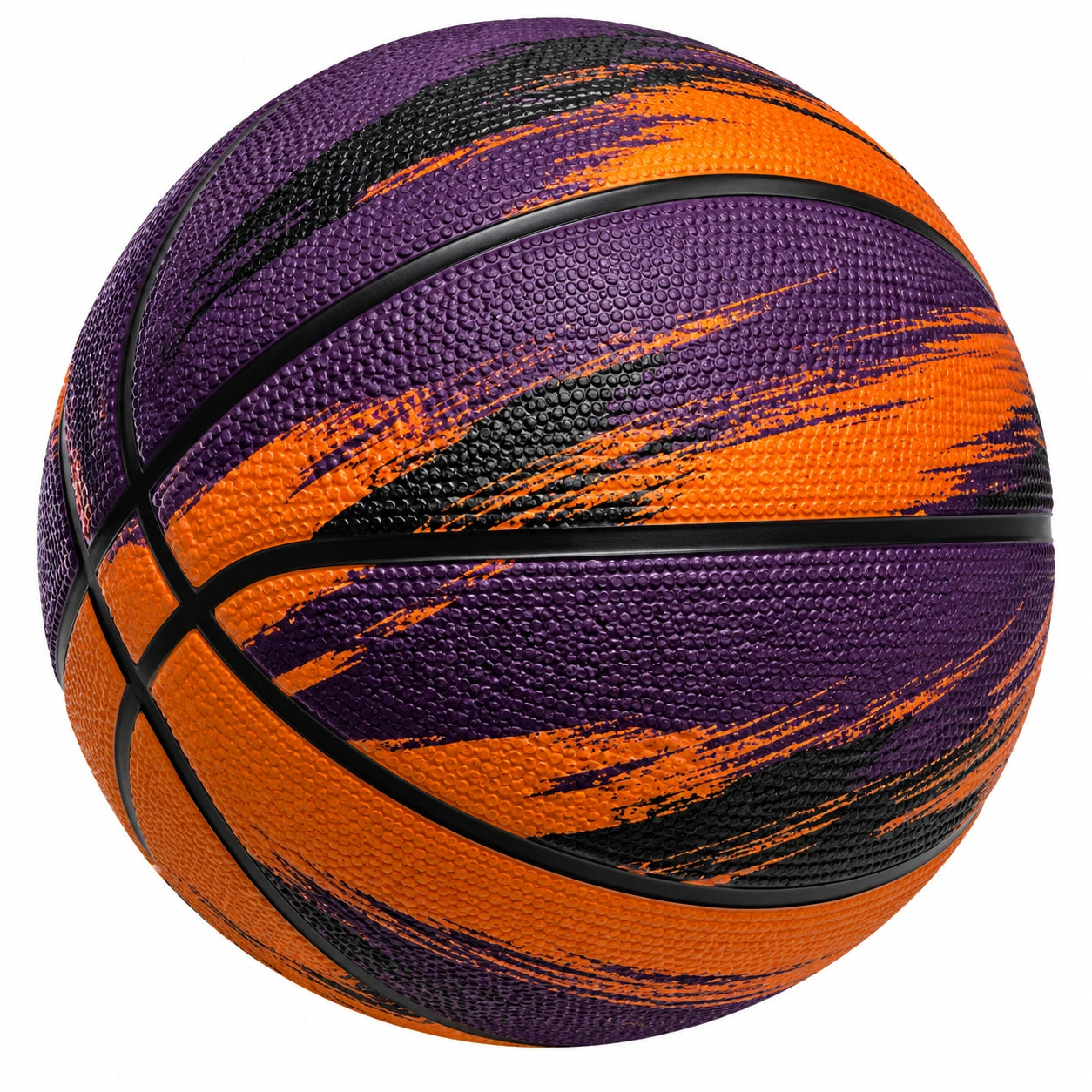 Ballon de basket extérieur orange et violet