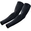 Manches de compression rembourrées bleu marine pour sports
