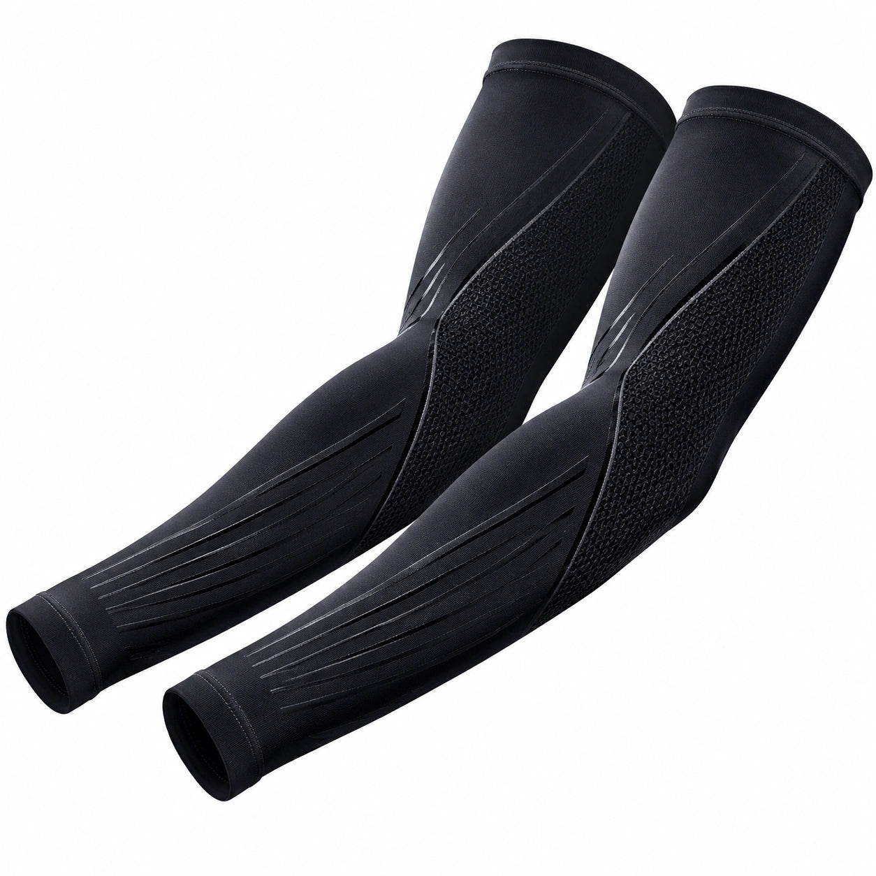Manches de compression rembourrées bleu marine pour sports