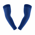 Manchettes de compression sport protection solaire dégradé bleu et blanc