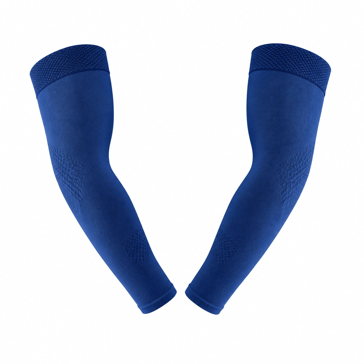 Manchettes de compression sport protection solaire dégradé bleu et blanc