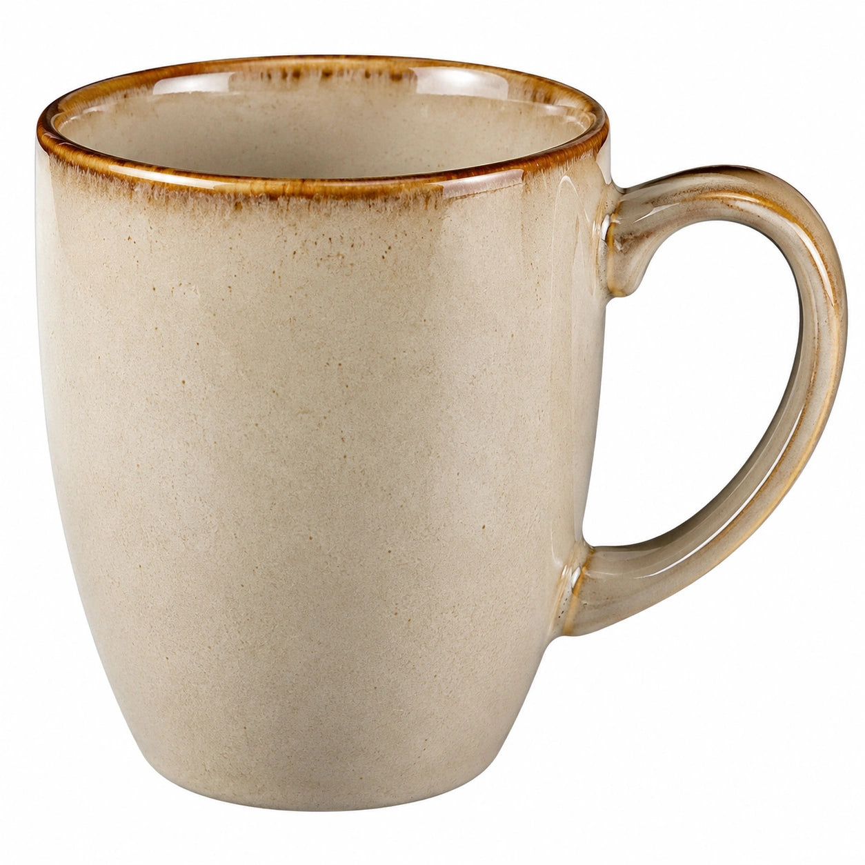 Mug en céramique beige avec reliefs