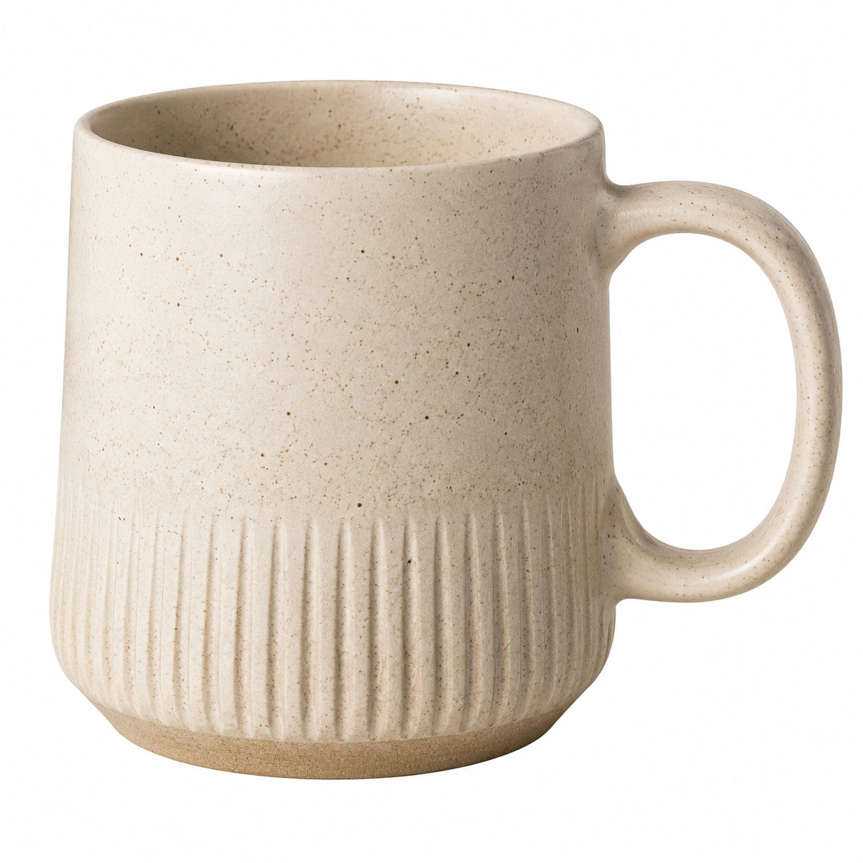 Tasse en céramique verte cannelée 350ml