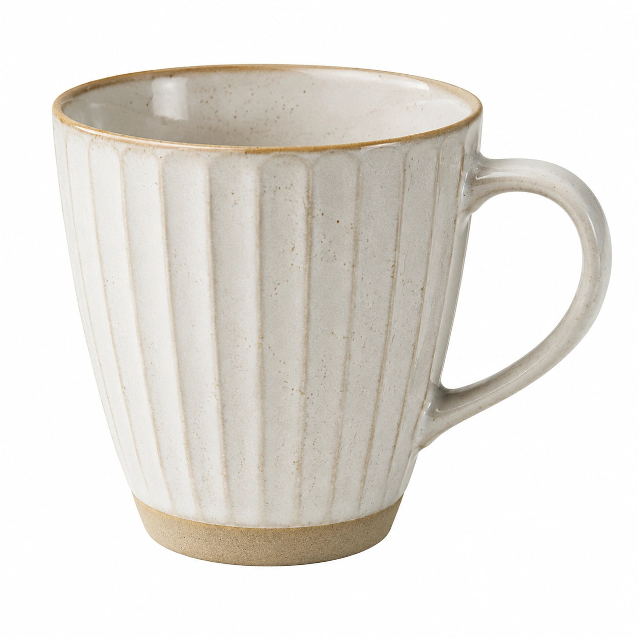 Mug en Grès Vert Strié 350ml