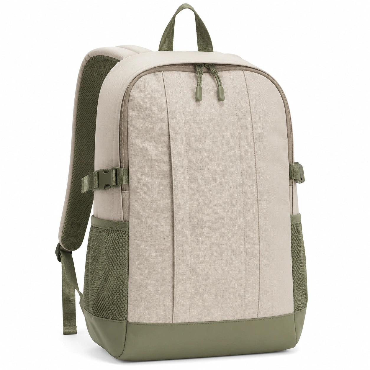 Sac à dos de randonnée 20L vert olive avec cordons élastiques