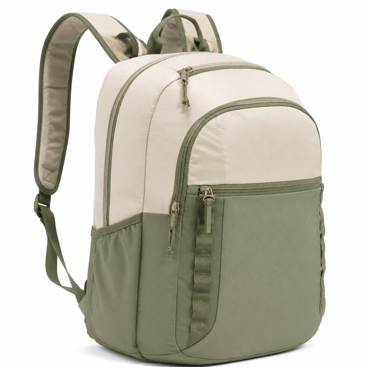 Sac à dos unisexe avec port USB intégré, 20L, beige/marron