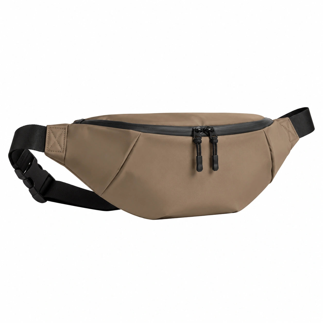Sac banane beige avec poches multiples