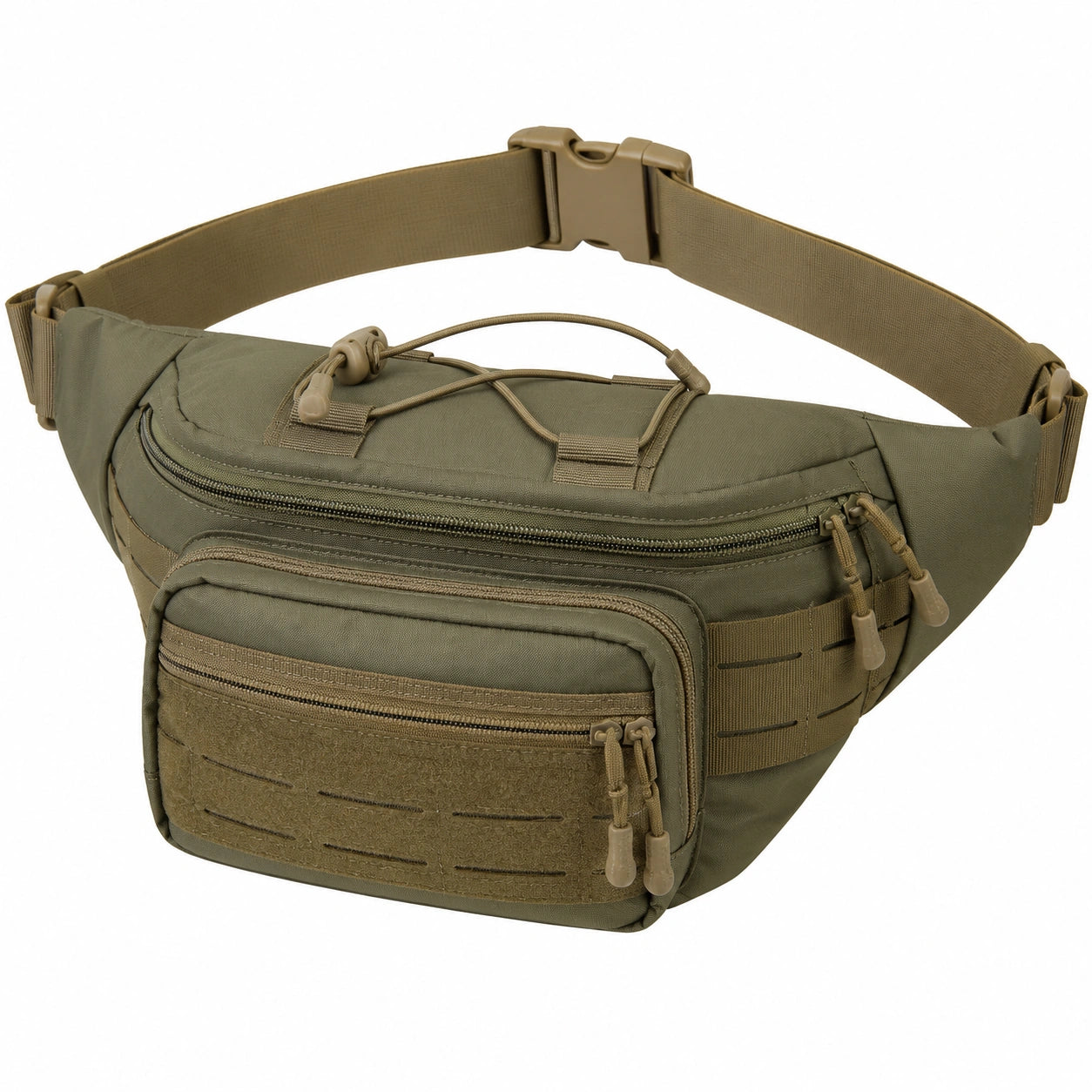 Sac Banane Unisexe avec Sangle Réglable - Beige 2L