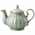 Théière en porcelaine vert clair avec accents dorés 1000 ml
