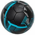 Ballon de football noir et bleu taille 5 pour adultes