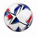 Ballon de football taille 5 blanc, bleu et rouge