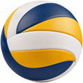 Ballon de volleyball bleu, jaune et blanc pour intérieur et extérieur