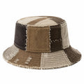 Chapeau Bob Patchwork en Tons Neutres