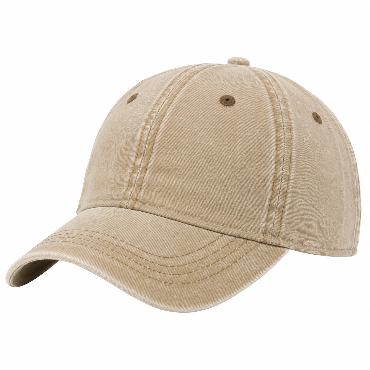 Casquette de baseball unisexe beige ajustable