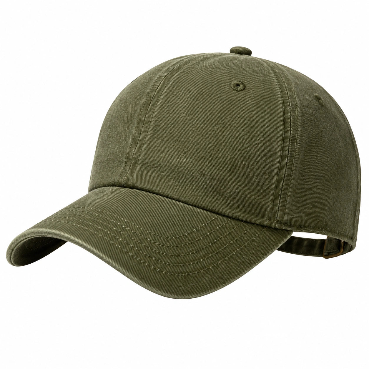 Casquette unisexe kaki ajustable avec protection solaire