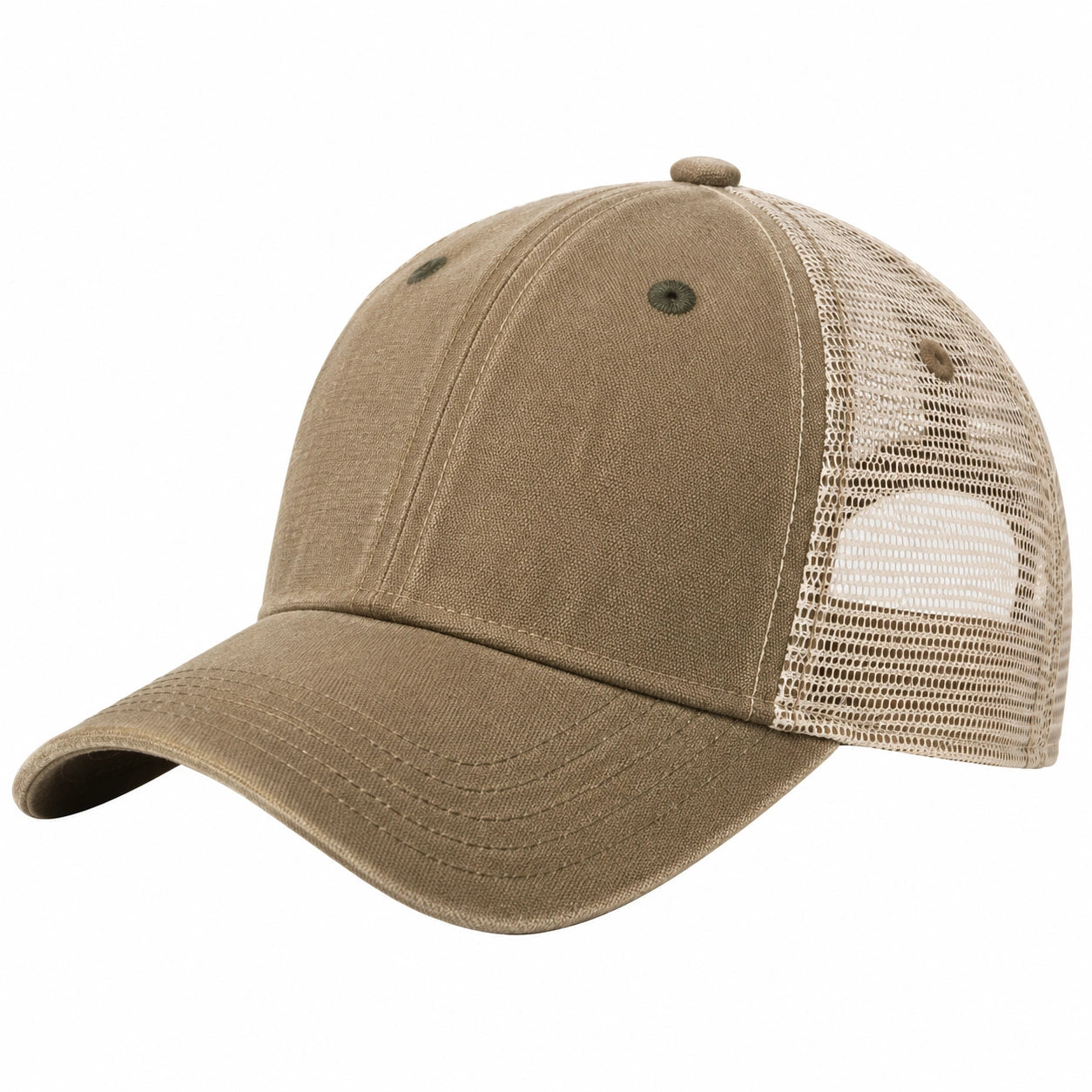 Casquette de Baseball Unisexe Beige avec Filet Ajustable