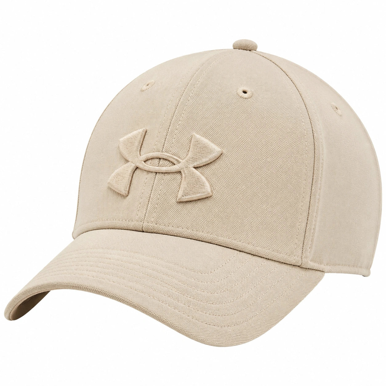Casquette beige unisexe avec logo en relief