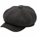 Casquette Gavroche à Chevrons Gris Foncé Classique