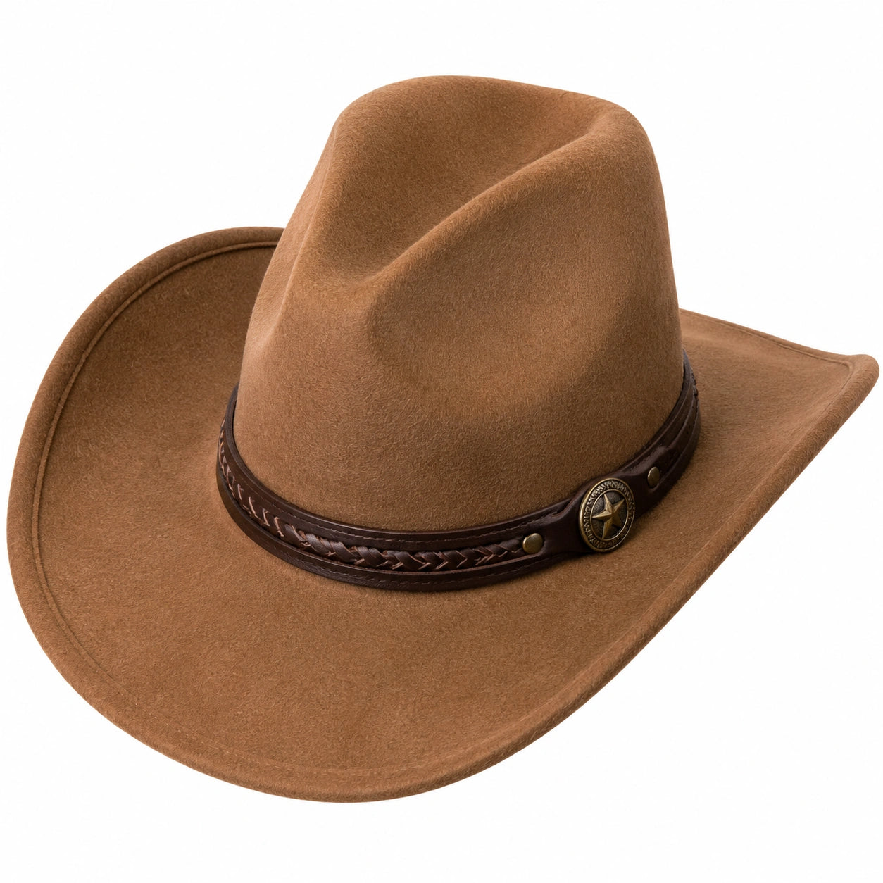 Chapeau de Cowboy Traditionnel en Marron